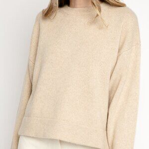 FORTE FORTE Cashmere Mohair Boxy Sweater in Honey